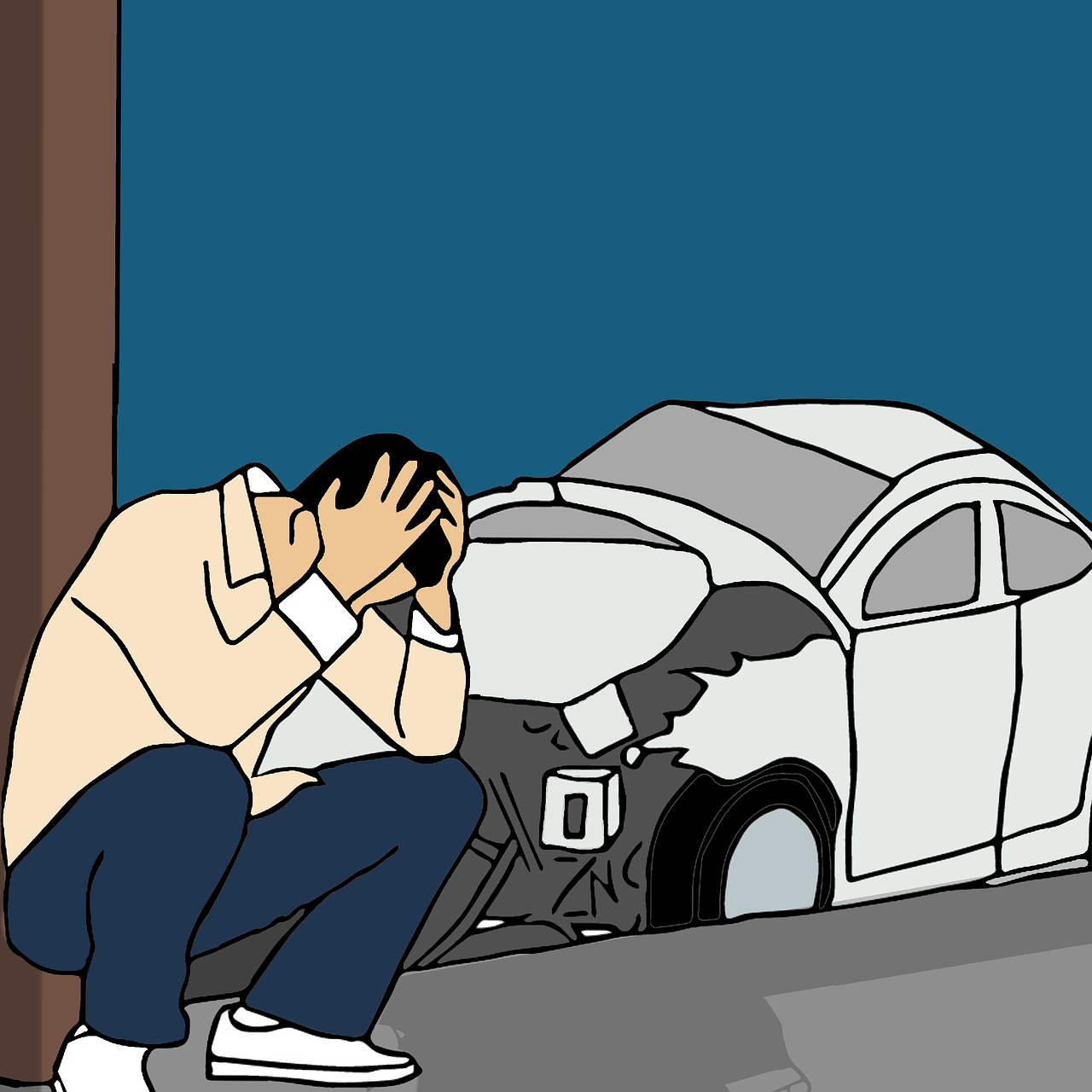 Man is distraught with no Uninsured Motorist insurance 