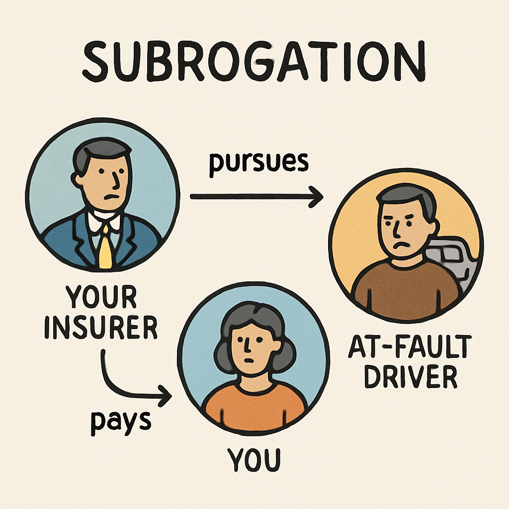how the subrogation process goes under an Uninsured Motorist claim